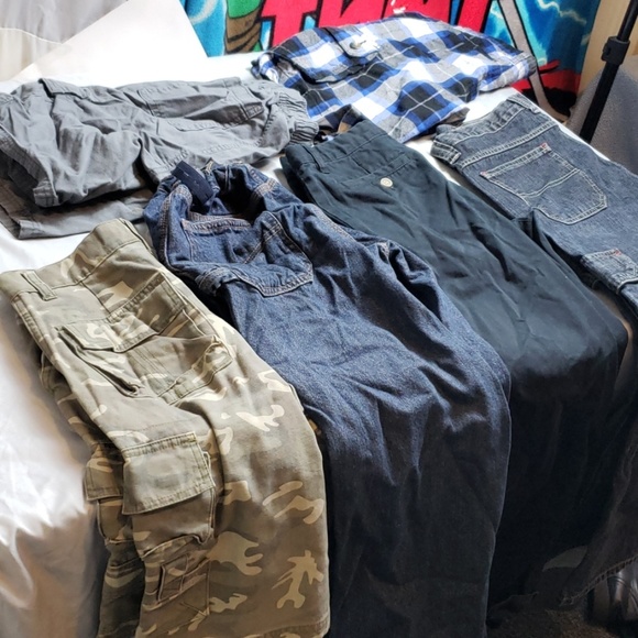 BRAND NEW BOY/'S /"FADED GLORY/" OCEAN BLUE CHINO PANTS w// ADJUSTABLE WAIST